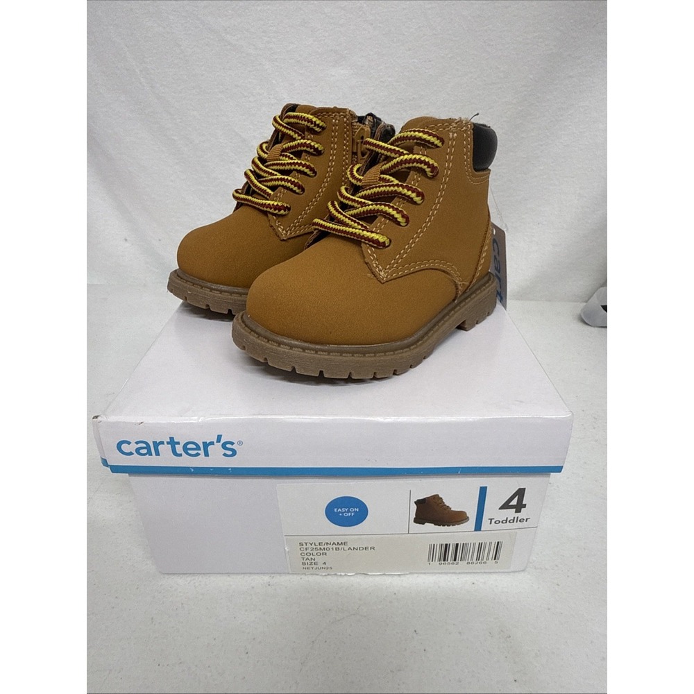 Carter's Landers Toddler Boots-Size 4 Tan CF25M01B